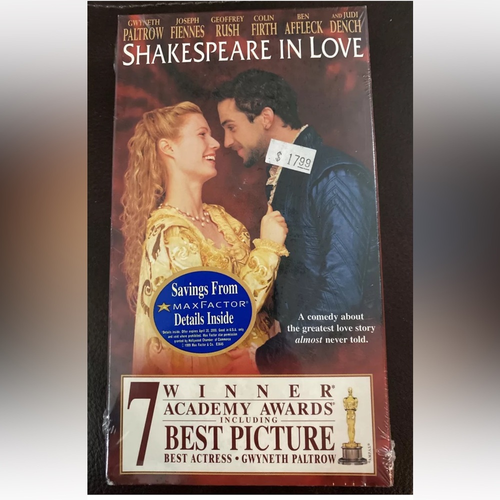 Shakespeare in Love VHS – New Sealed Vintage Movie